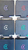 All six Beycrate 1 colourways side by side: Purple, Red, White, Green, Hyper Cyan and Tokyo Pink